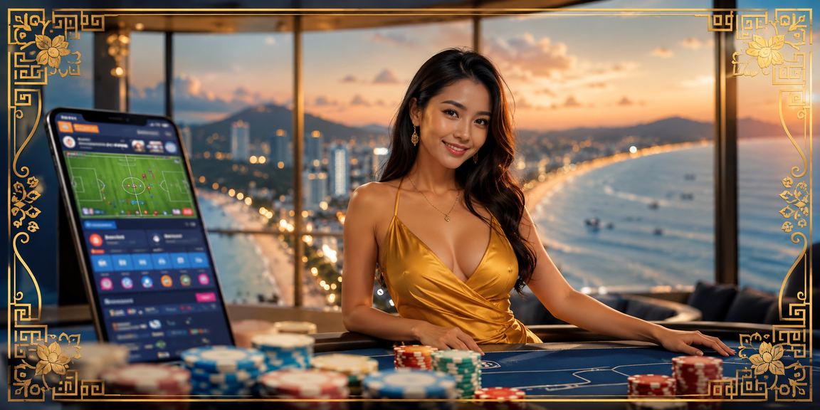 Người dùng theo dõi tỷ lệ kèo bóng đá tại bãi biển Vũng Tàu qua app spinning